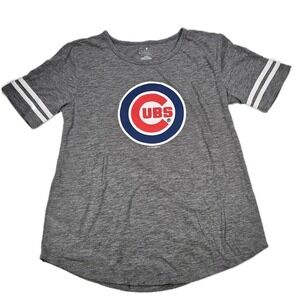 Chicago‎ Cubs 5th & Ocean Shirt Womens M Gray MLB Baseball Print Vintage